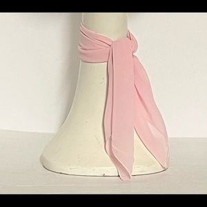 Pink Chiffon Neck Scarf